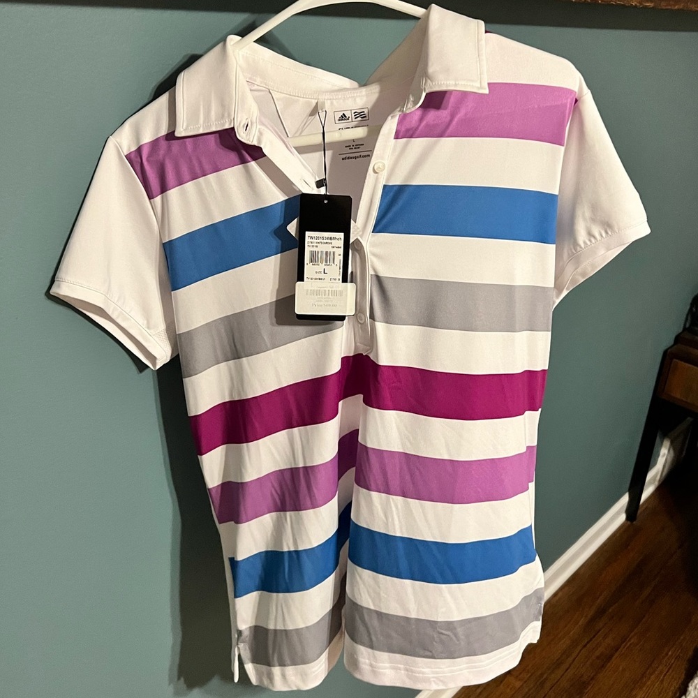 NWT Adidas Lycra Golf Shirt